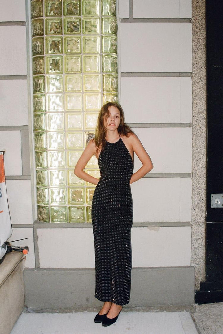 Halter™ | Elegant Dress with Rhinestones