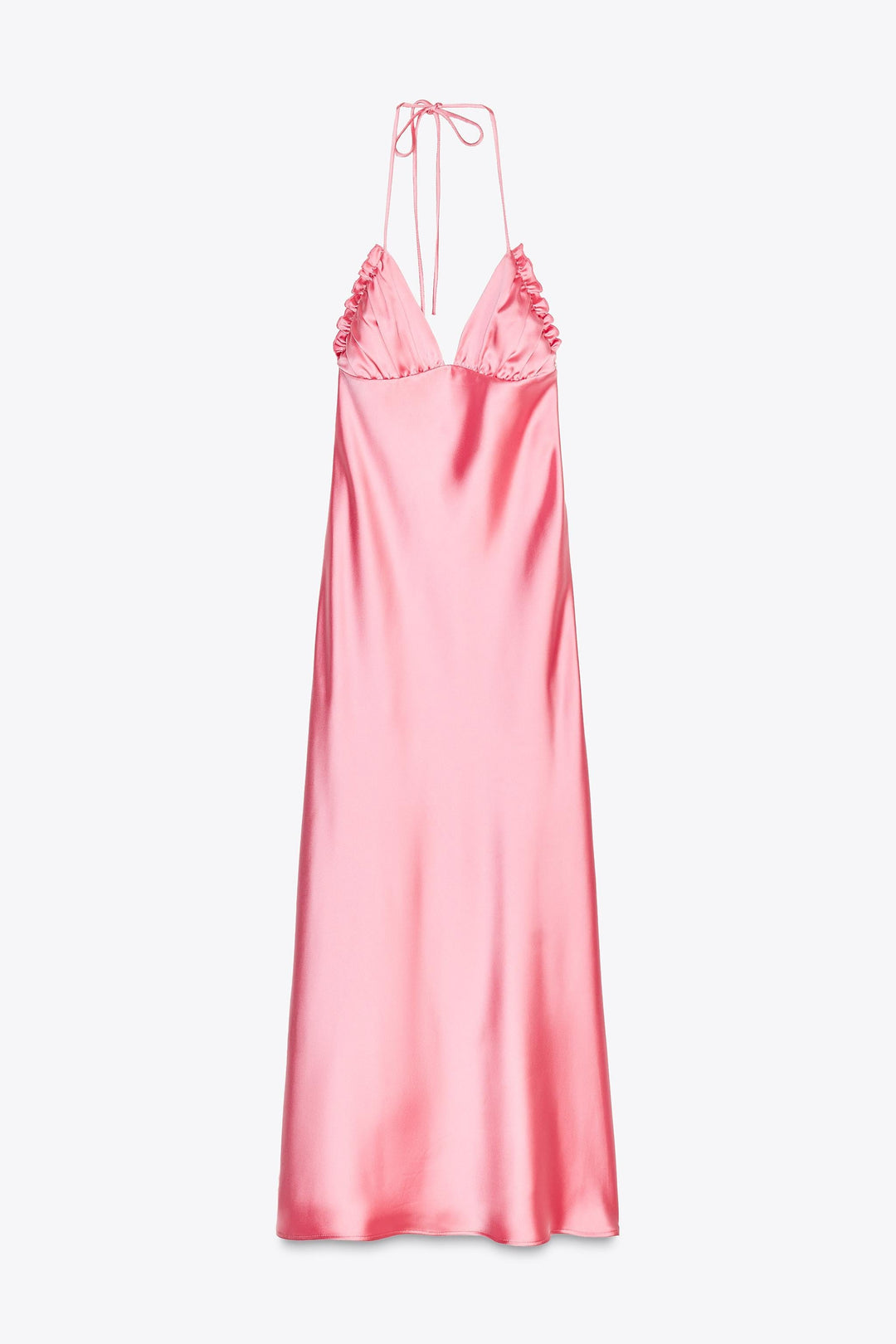 Yuki™ | Satin Halter Midi Dress