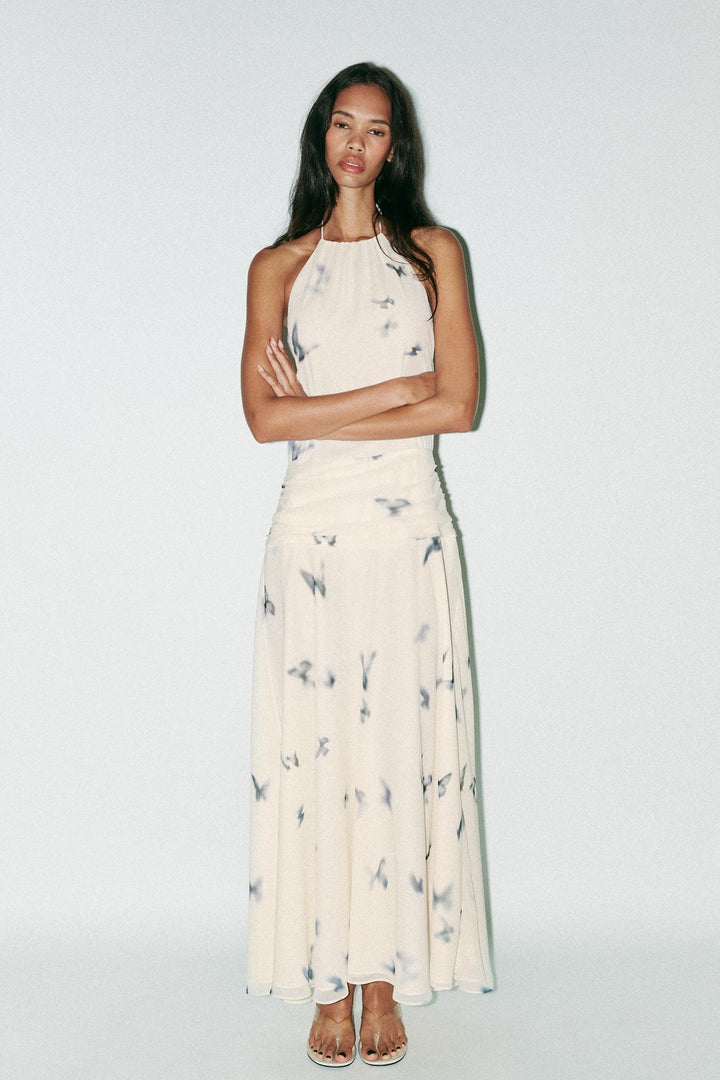 Elyra™ | Papillon Halter Maxi Dress
