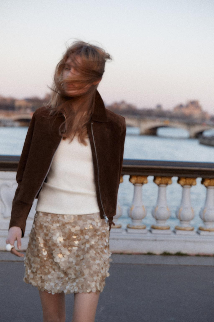Cleo™ | High Waist Sequin Skirt