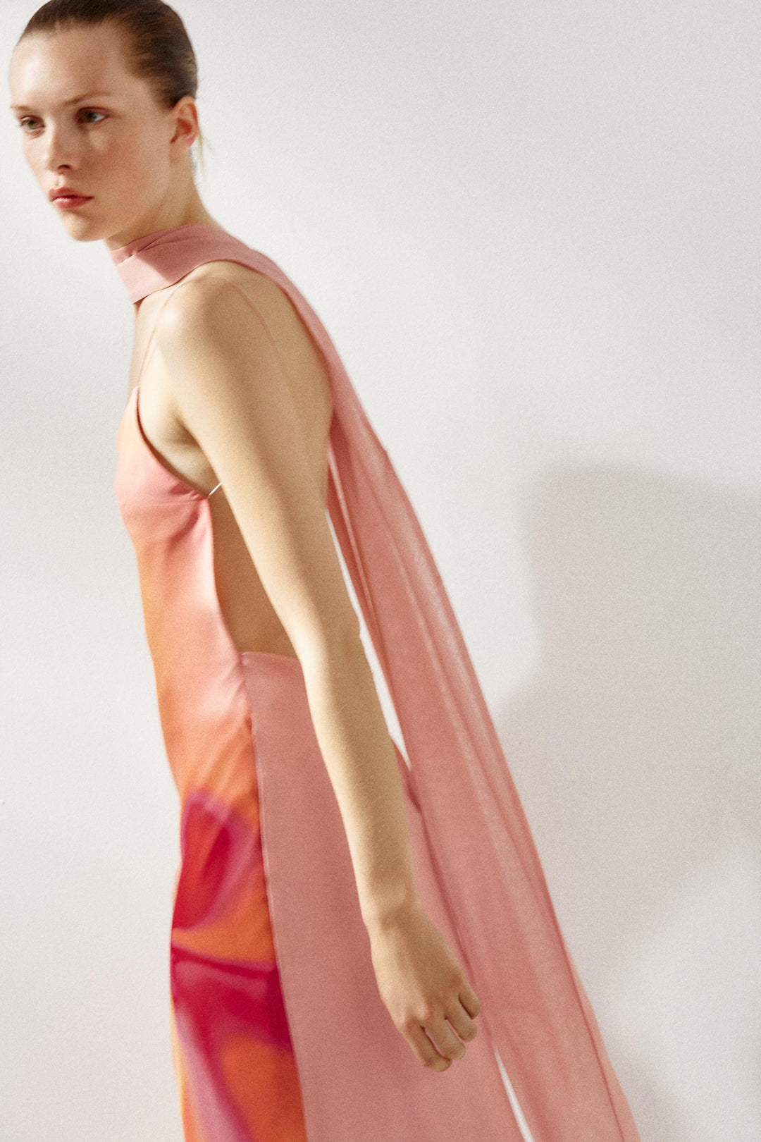 Esme™ | Watercolor Satin Maxi Dress