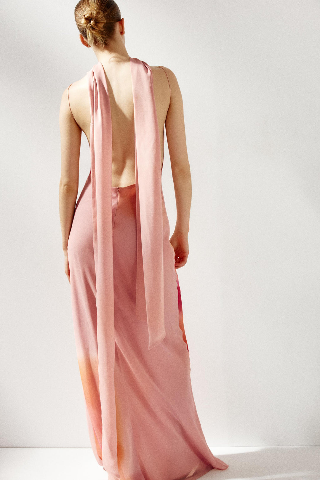 Esme™ | Watercolor Satin Maxi Dress