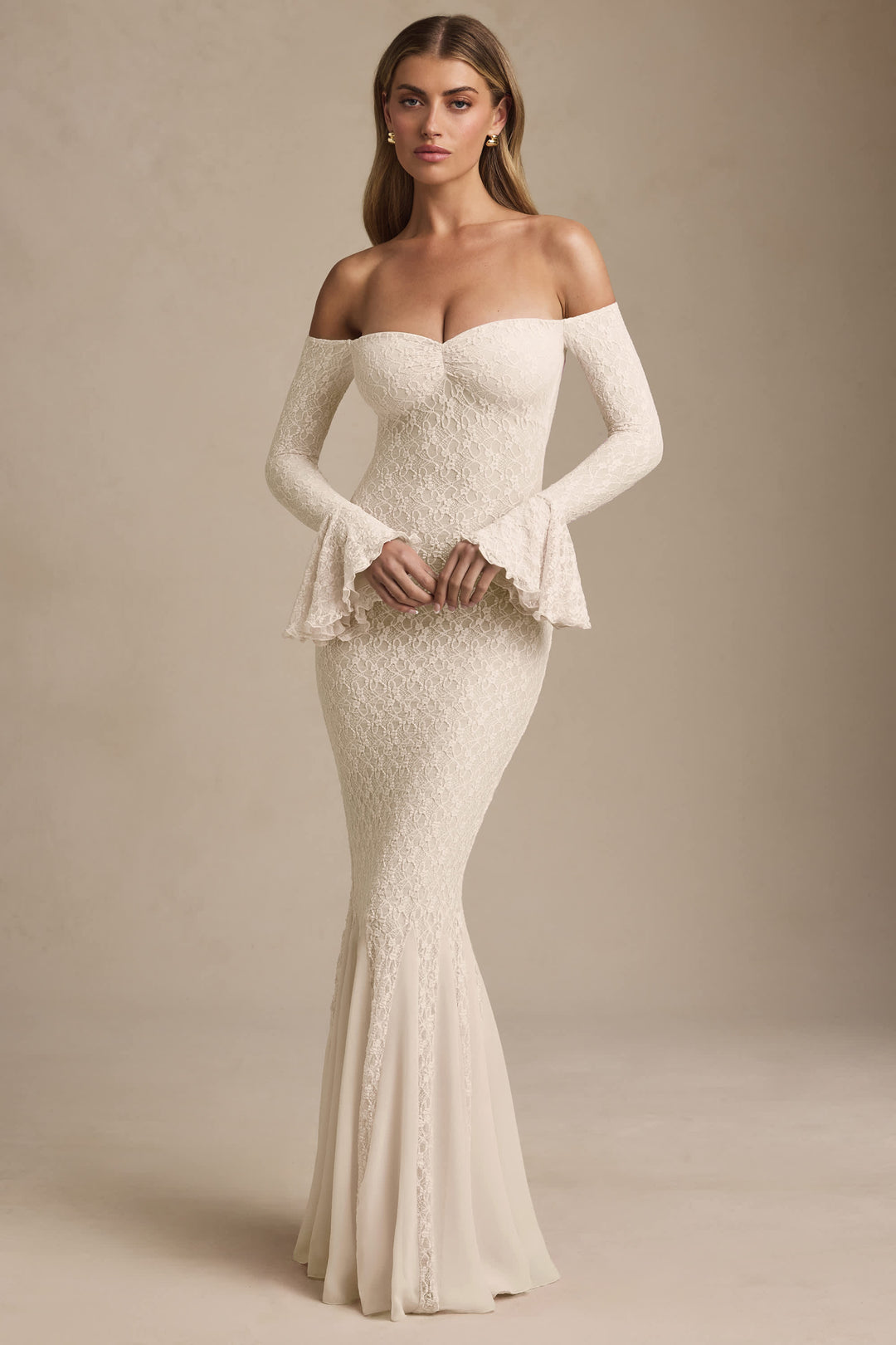 Celeste™ | Off-Shoulder Lace Maxi Dress
