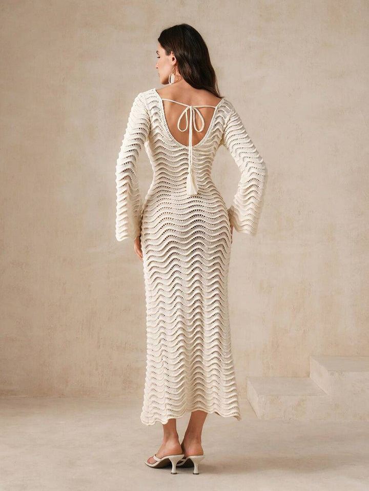 Edith™ | Sculpted Wave Knit Dress