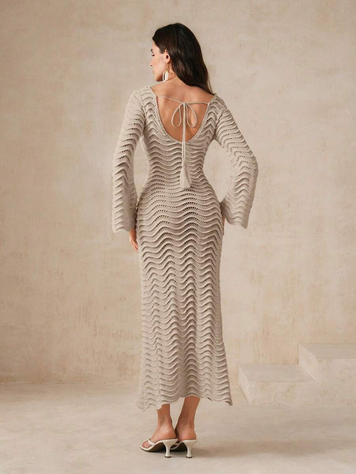 Edith™ | Sculpted Wave Knit Dress