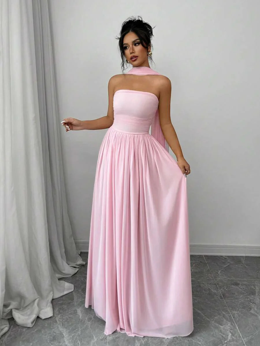 Alessia™ | Sculpted Strapless Maxi Dress