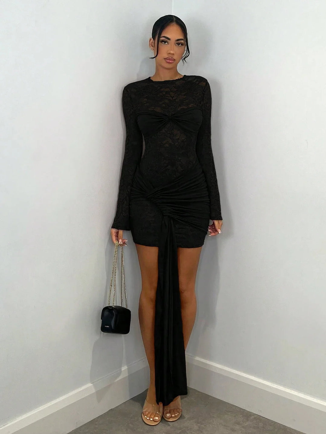Sabrina™ | Ruffled Lace Mini Dress