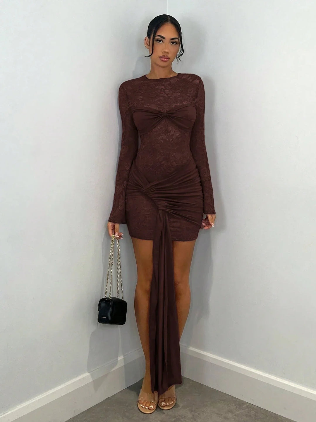 Sabrina™ | Ruffled Lace Mini Dress