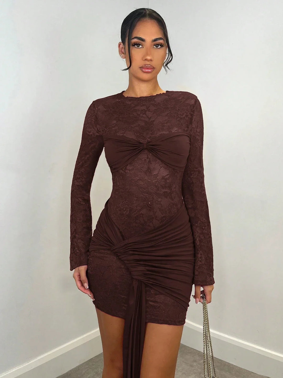 Sabrina™ | Ruffled Lace Mini Dress
