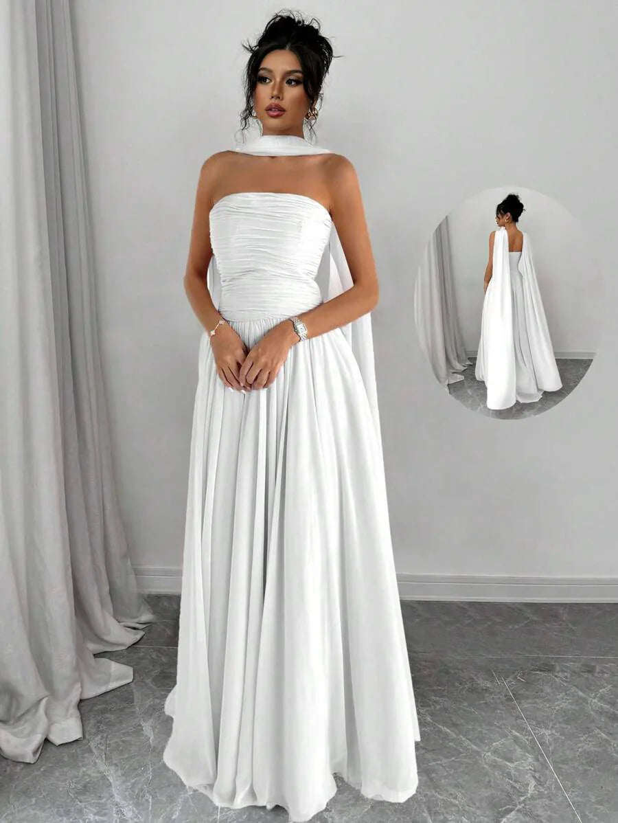 Alessia™ | Sculpted Strapless Maxi Dress