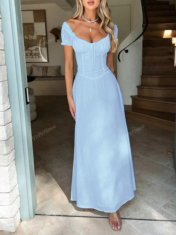 Isolde™ | Soft Boho Corset Maxi Dress