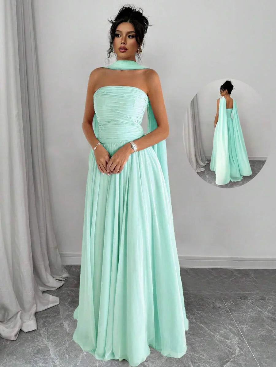 Alessia™ | Sculpted Strapless Maxi Dress