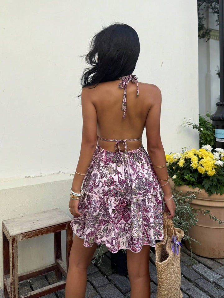 Capri™ | Boho-Print Halter Mini Dress