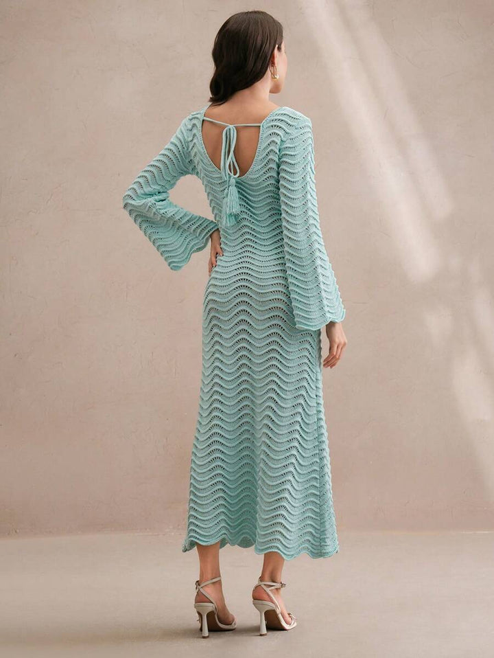 Edith™ | Sculpted Wave Knit Dress