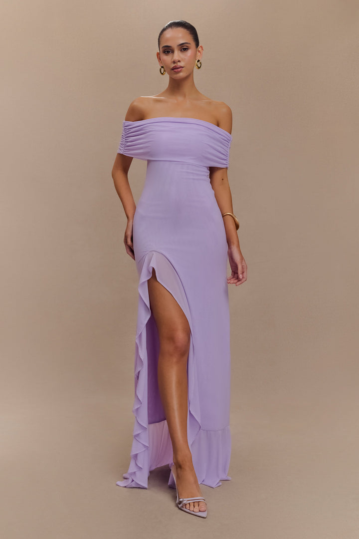 Zarina™ | Off-Shoulder Ruffle Maxi Dress