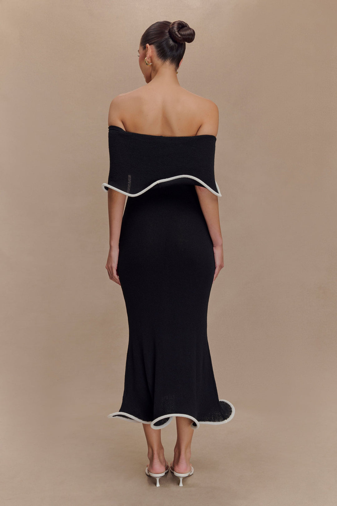 Rhea™ | Off-Shoulder Knit Midi Dress