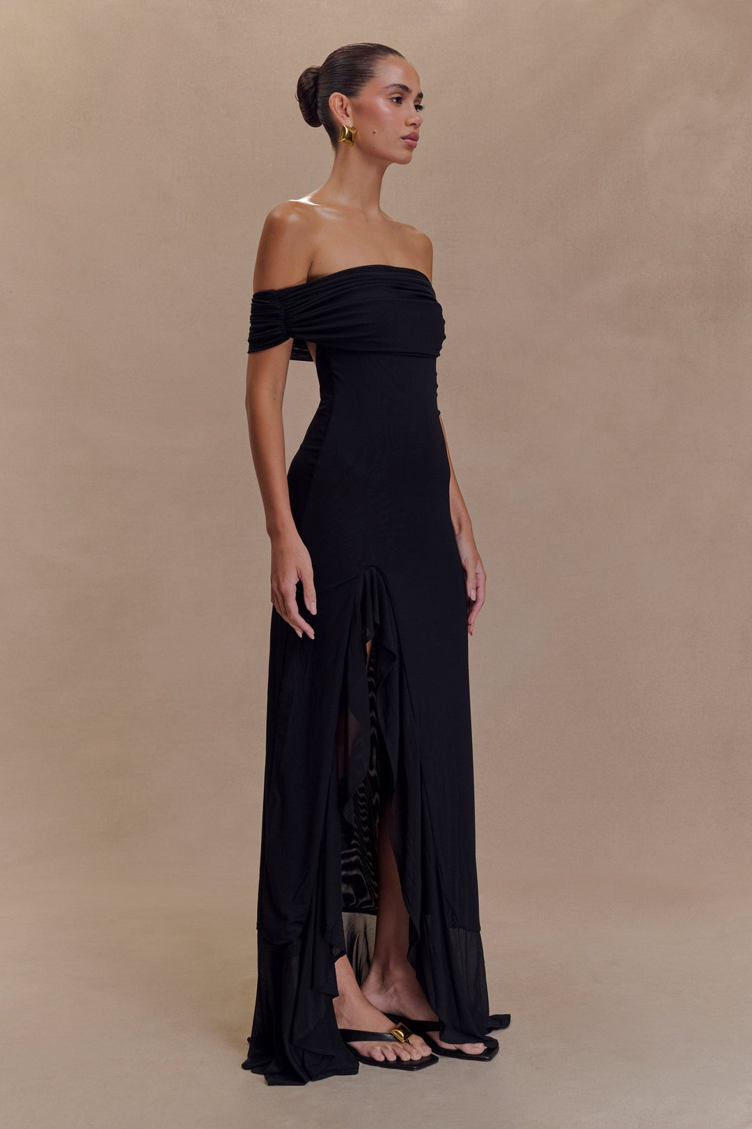 Zarina™ | Off-Shoulder Ruffle Maxi Dress