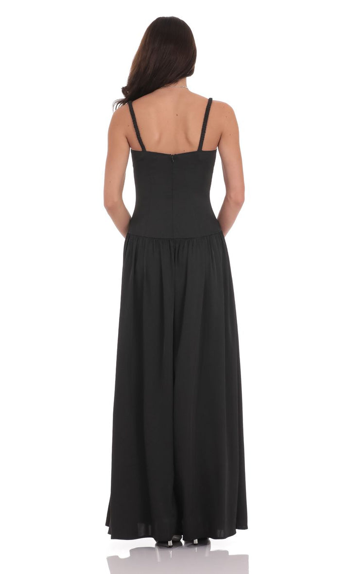 Estelle™ | Satin Ruched Bust Maxi Dress