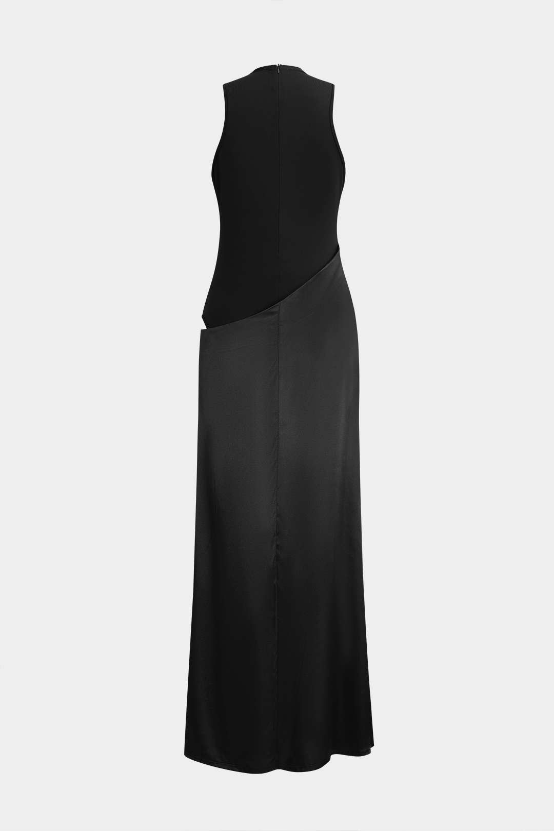 Naomi™ | Satin Patchwork Sleeveless Maxi Dress