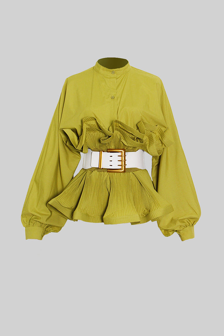 Elodie™ | Ruffle Belt Shirt