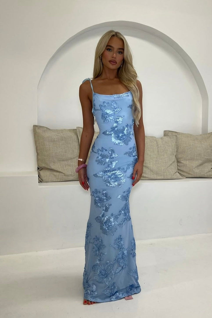 Rosa™ | Floral Embellished Maxi Dress