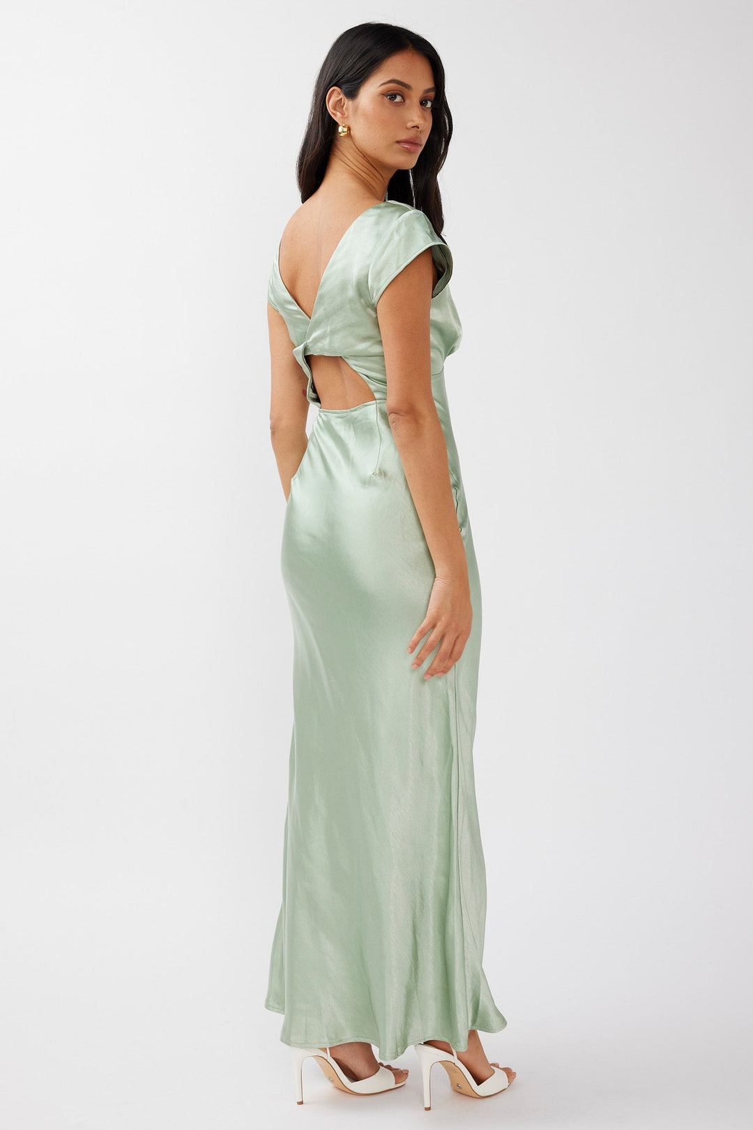 Roxie™ | Midi Dress with V-Neck and Twisted Back