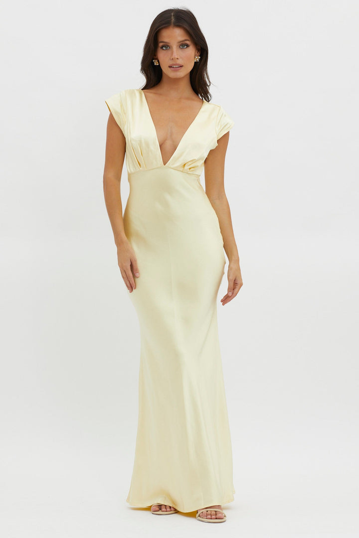 Roxie™ | Midi Dress with V-Neck and Twisted Back
