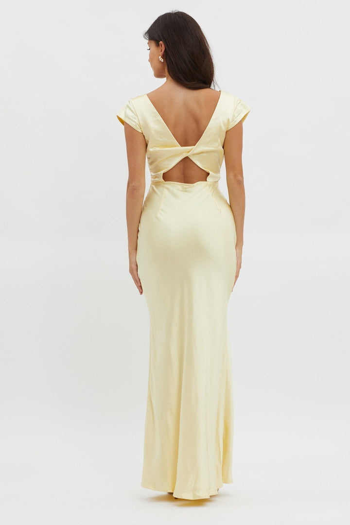 Roxie™ | Midi Dress with V-Neck and Twisted Back