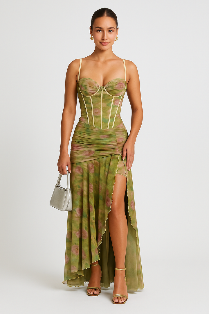 Cireya™ | Floral Pattern Maxi Dress