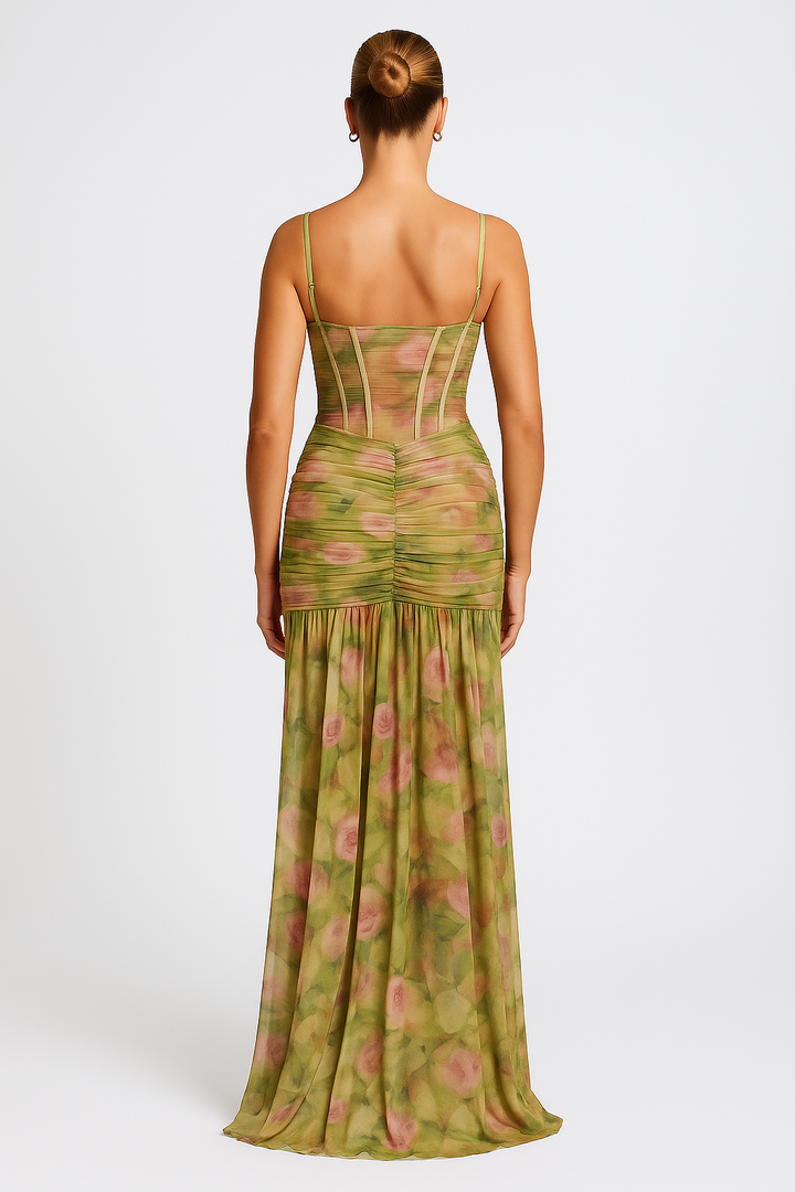 Cireya™ | Floral Pattern Maxi Dress