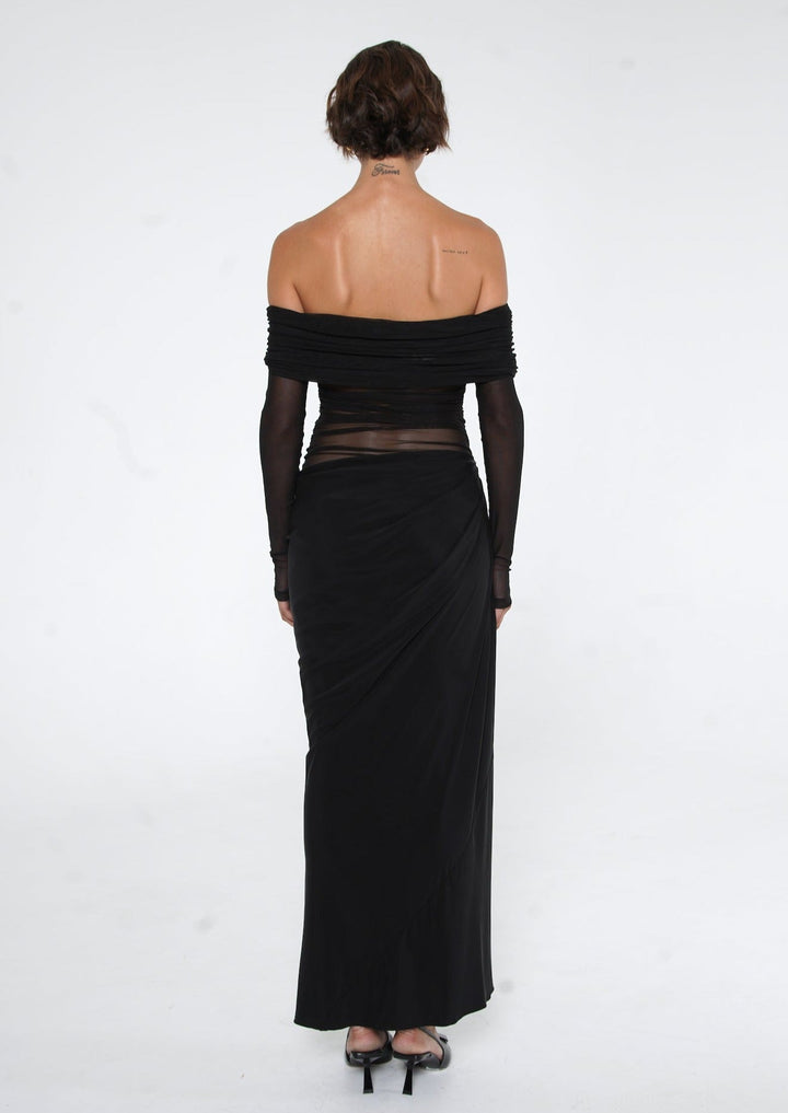 Lydia™ | Draped Back Maxi Dress