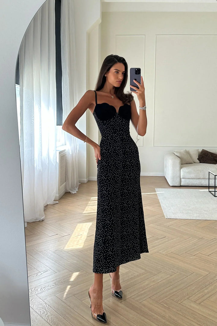 Selina™ | Midi Dress with Dots