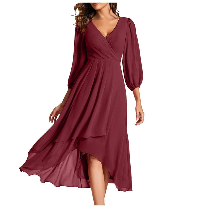 Avenya™ | V-Neck Midi Dress