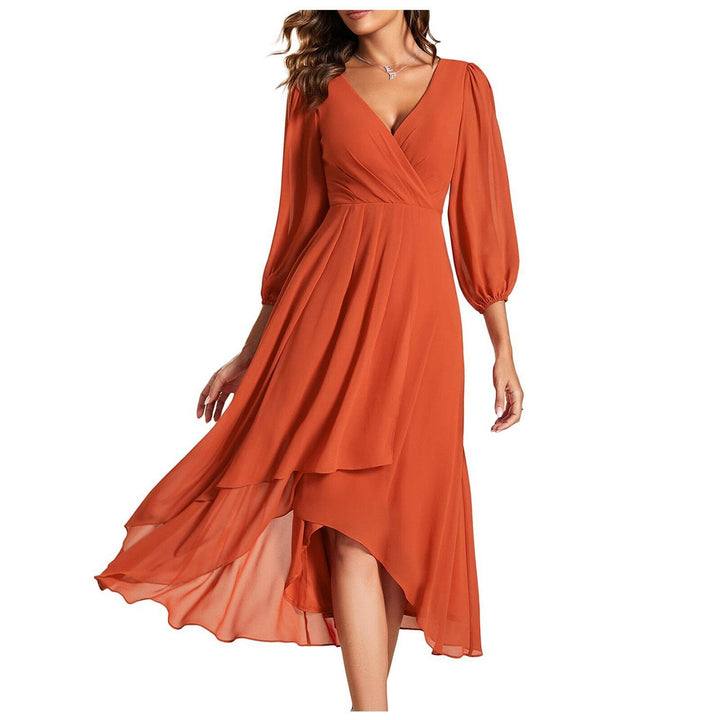 Avenya™ | V-Neck Midi Dress
