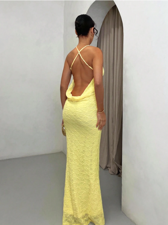 Yvette™ | Sunshine Lace Maxi Dress