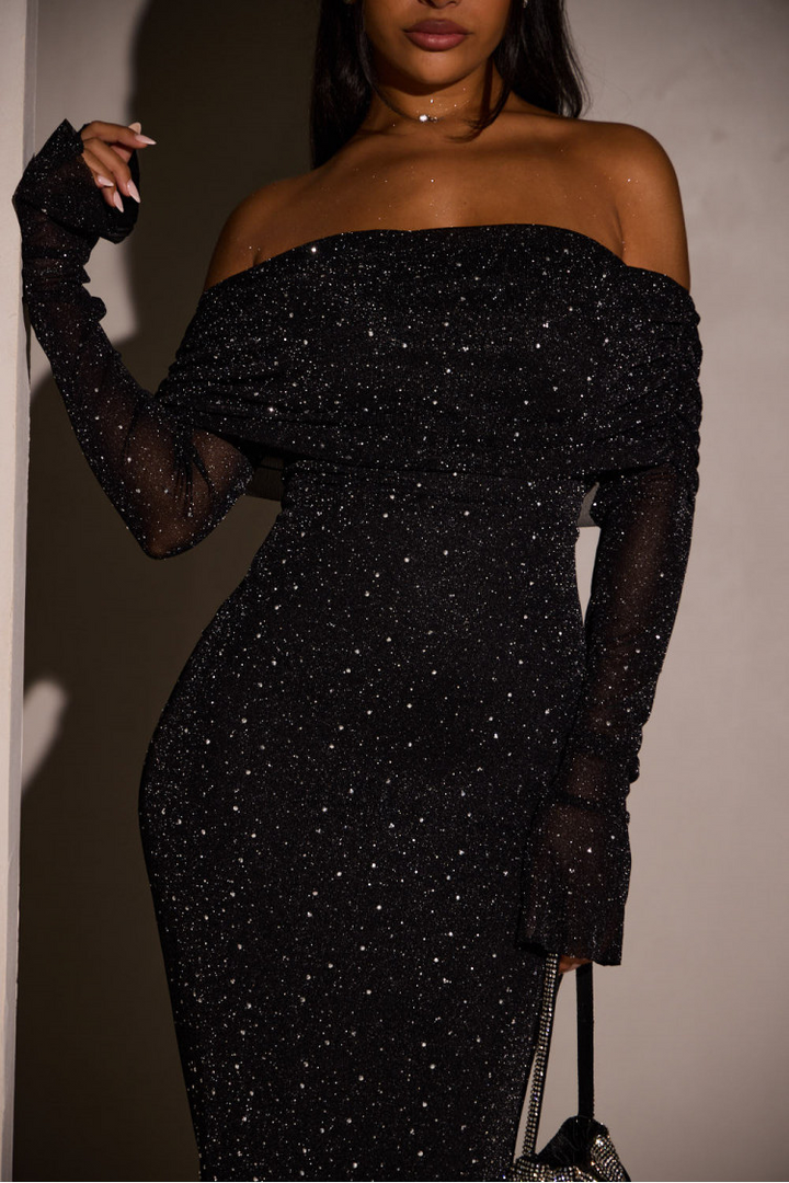 Sylira™ | Black Sequin Dress