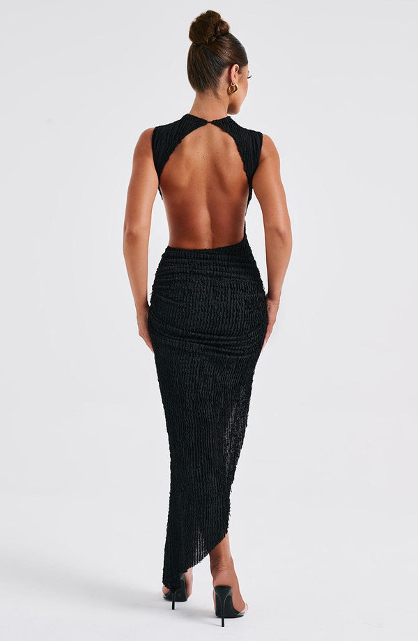 Soraya™ | Textured Asymmetrical Midi Dress
