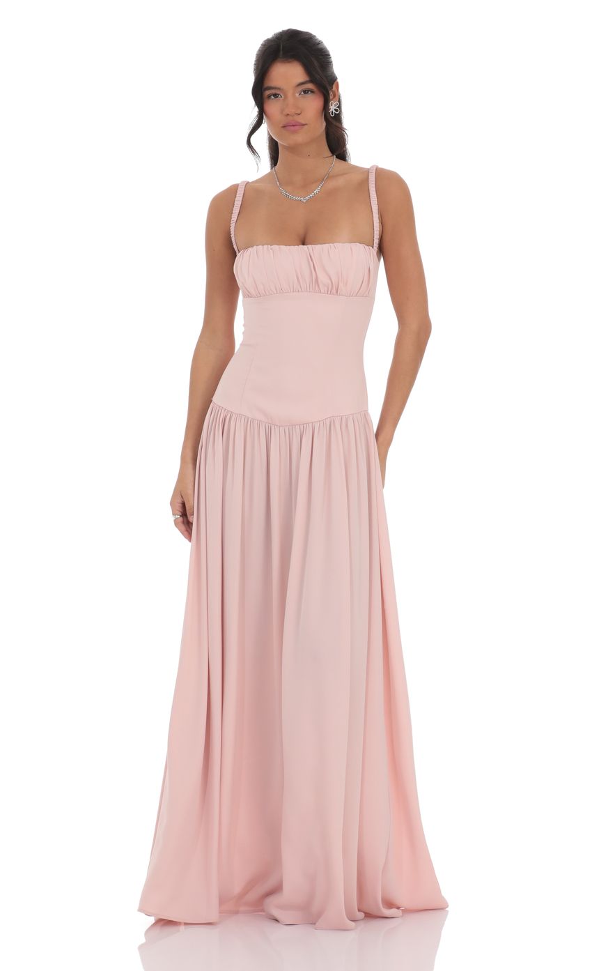 Estelle™ | Satin Ruched Bust Maxi Dress