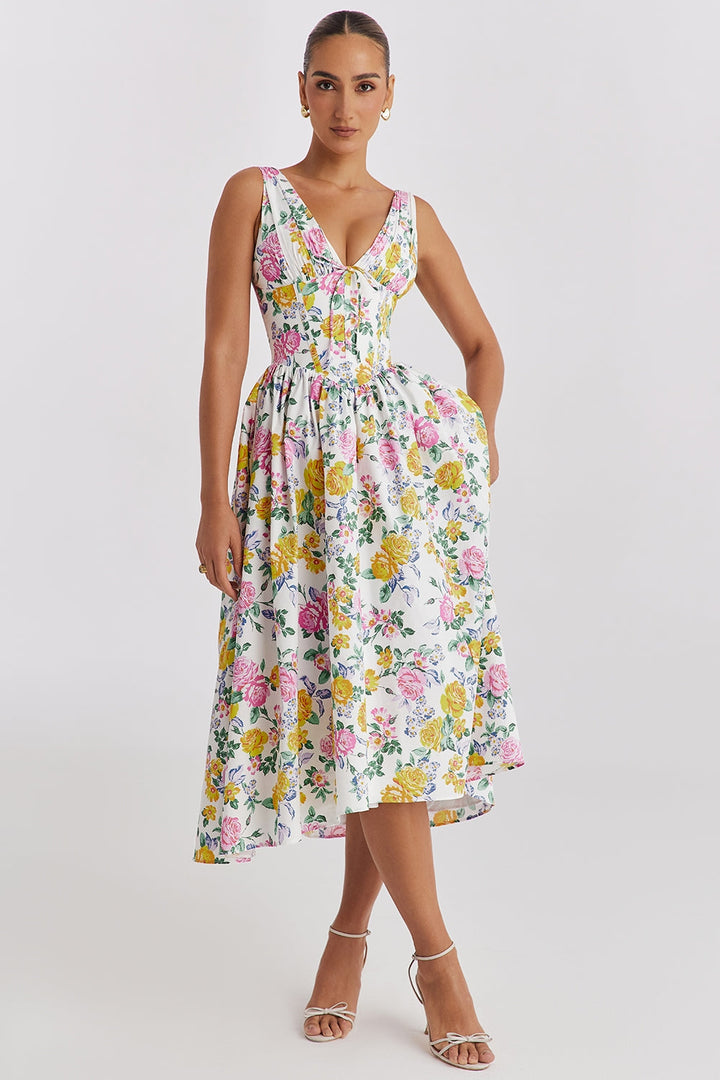 Lyra™ | Sun-Kissed Corset Summer Dress