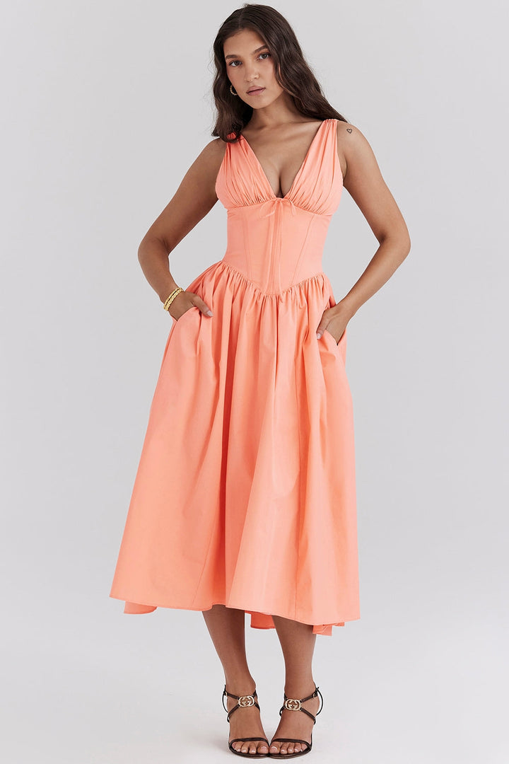 Lyra™ | Sun-Kissed Corset Summer Dress