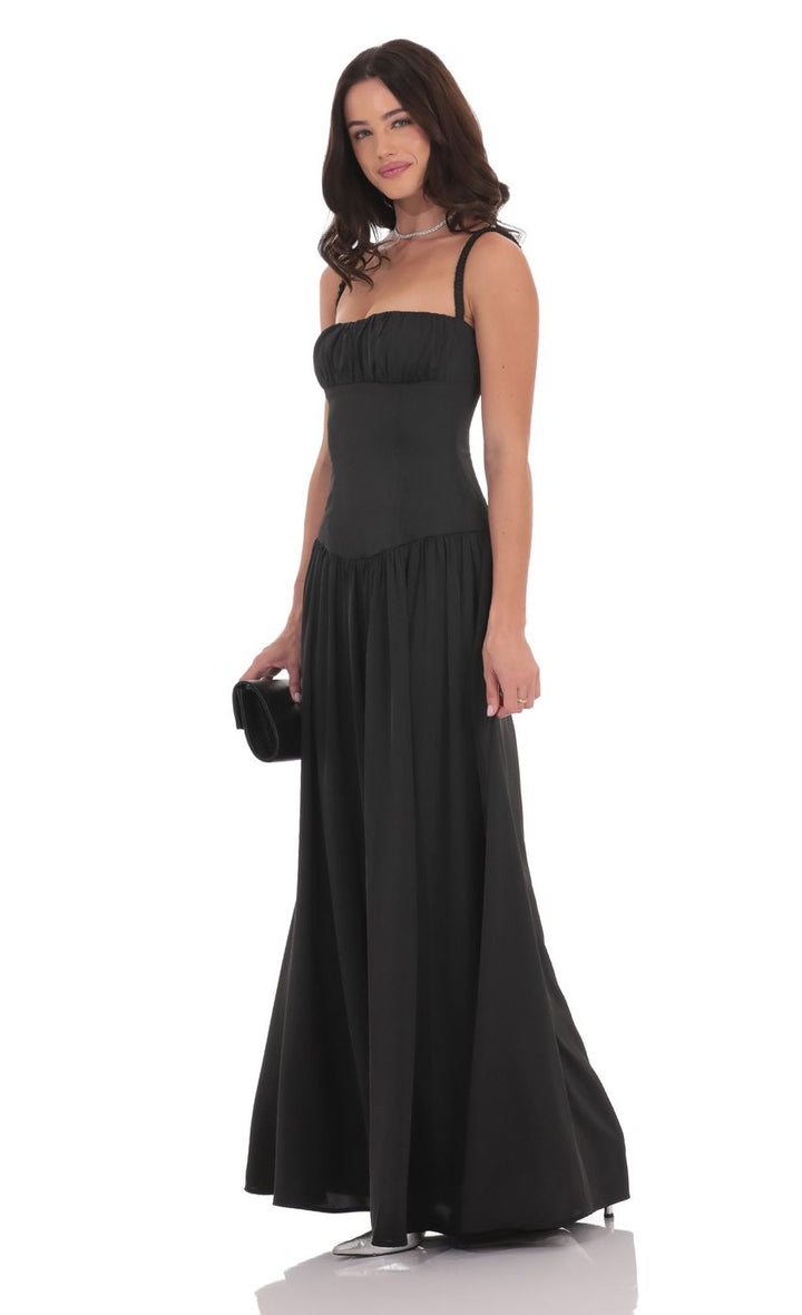 Estelle™ | Satin Ruched Bust Maxi Dress