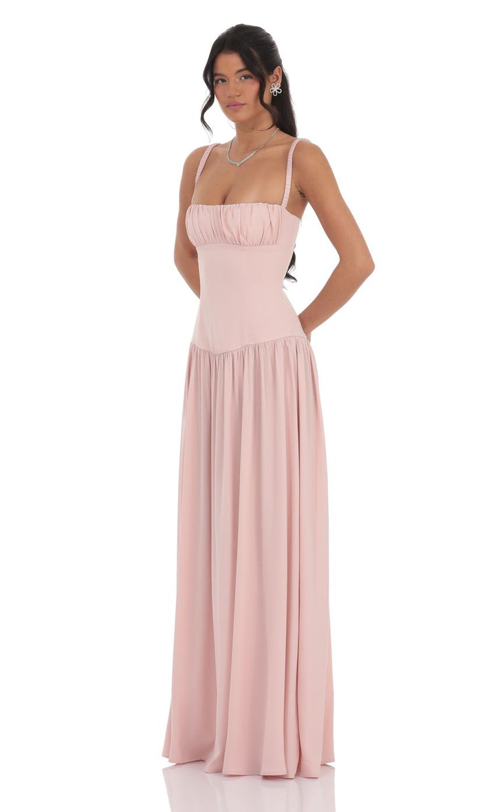 Estelle™ | Satin Ruched Bust Maxi Dress