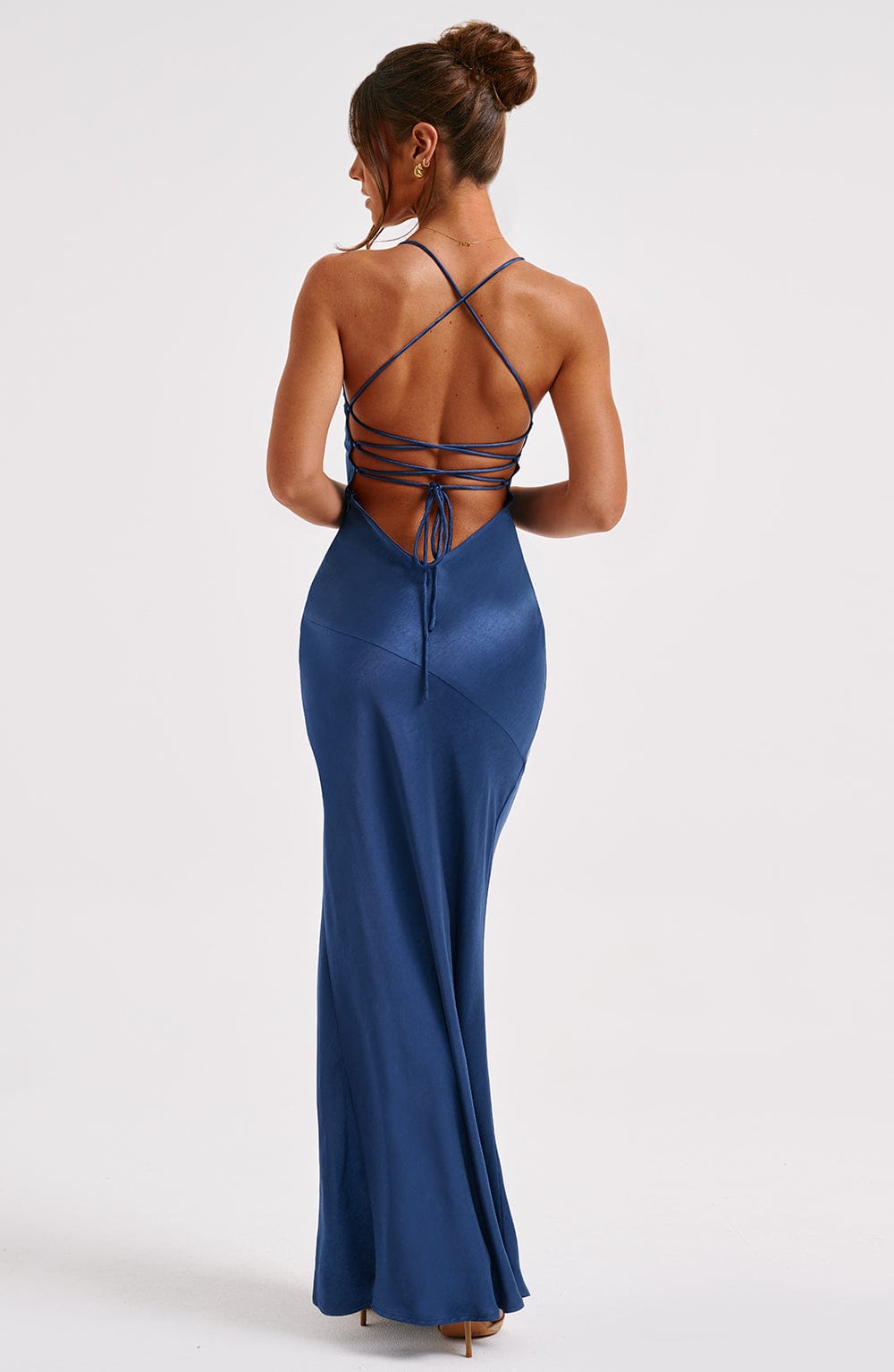 Amara™ | Satin Slit Maxi Dress