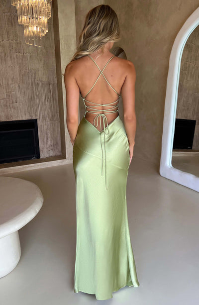 Amara™ | Satin Slit Maxi Dress