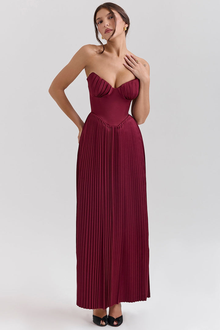 Orielle™ | Drape Bloom Maxi Dress