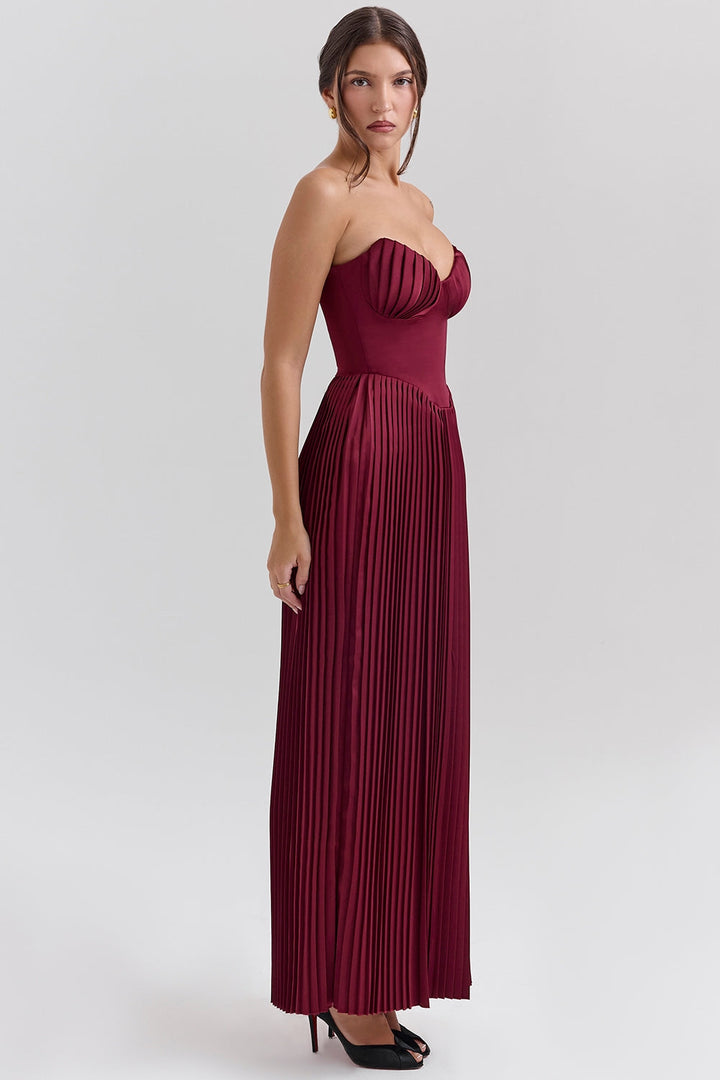 Orielle™ | Drape Bloom Maxi Dress