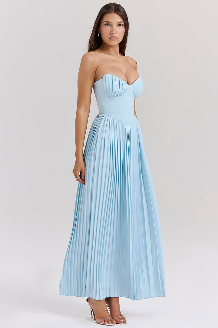 Orielle™ | Drape Bloom Maxi Dress