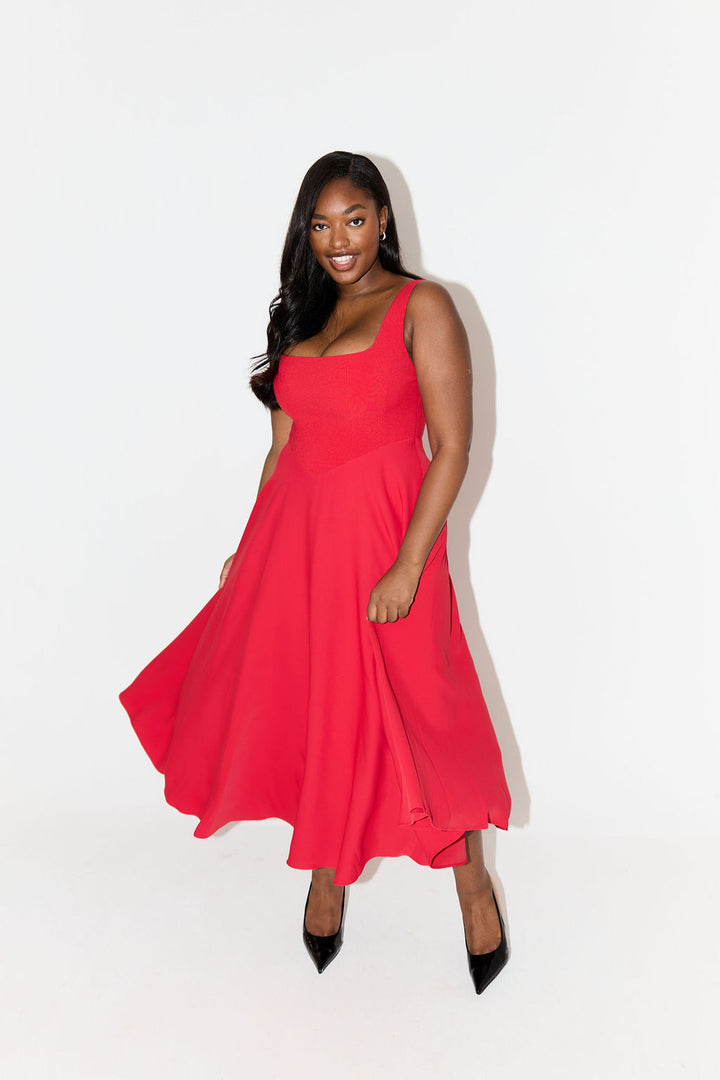 Amelia™ | Timeless Flowing Midi Dress