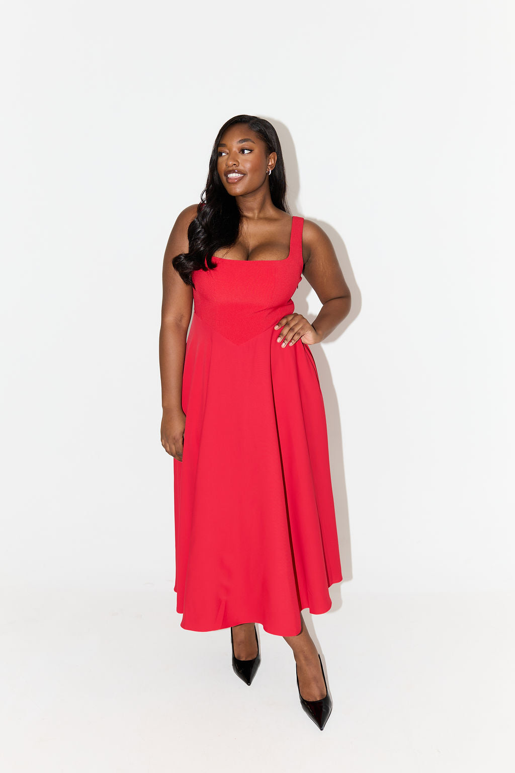 Amelia™ | Timeless Flowing Midi Dress