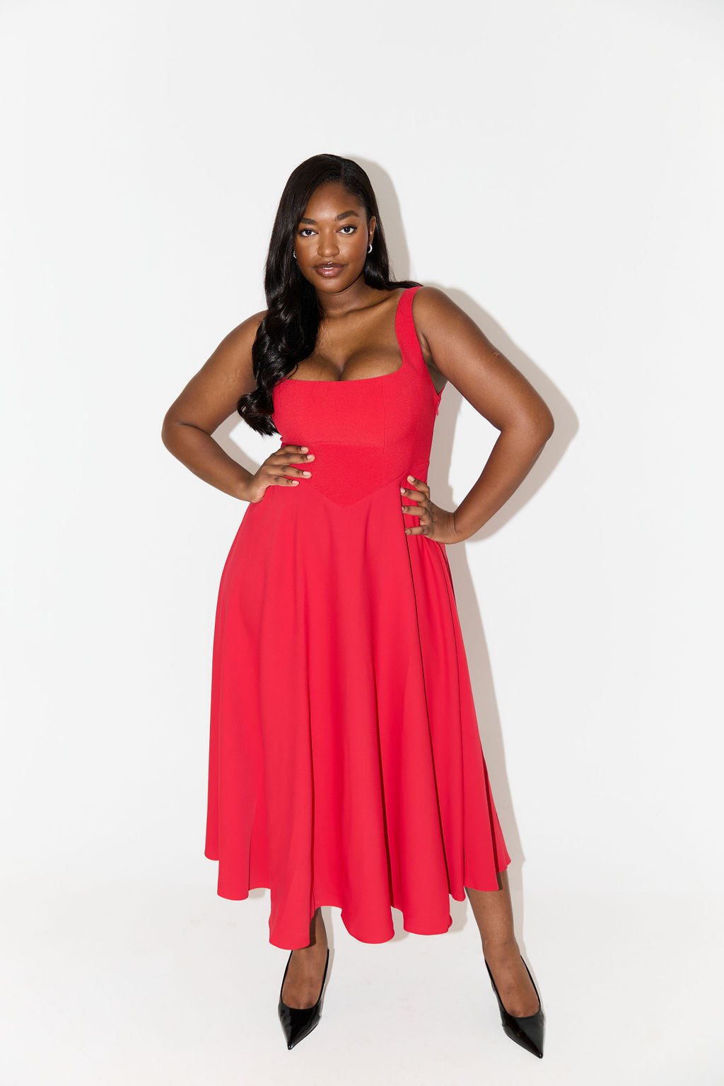 Amelia™ | Timeless Flowing Midi Dress